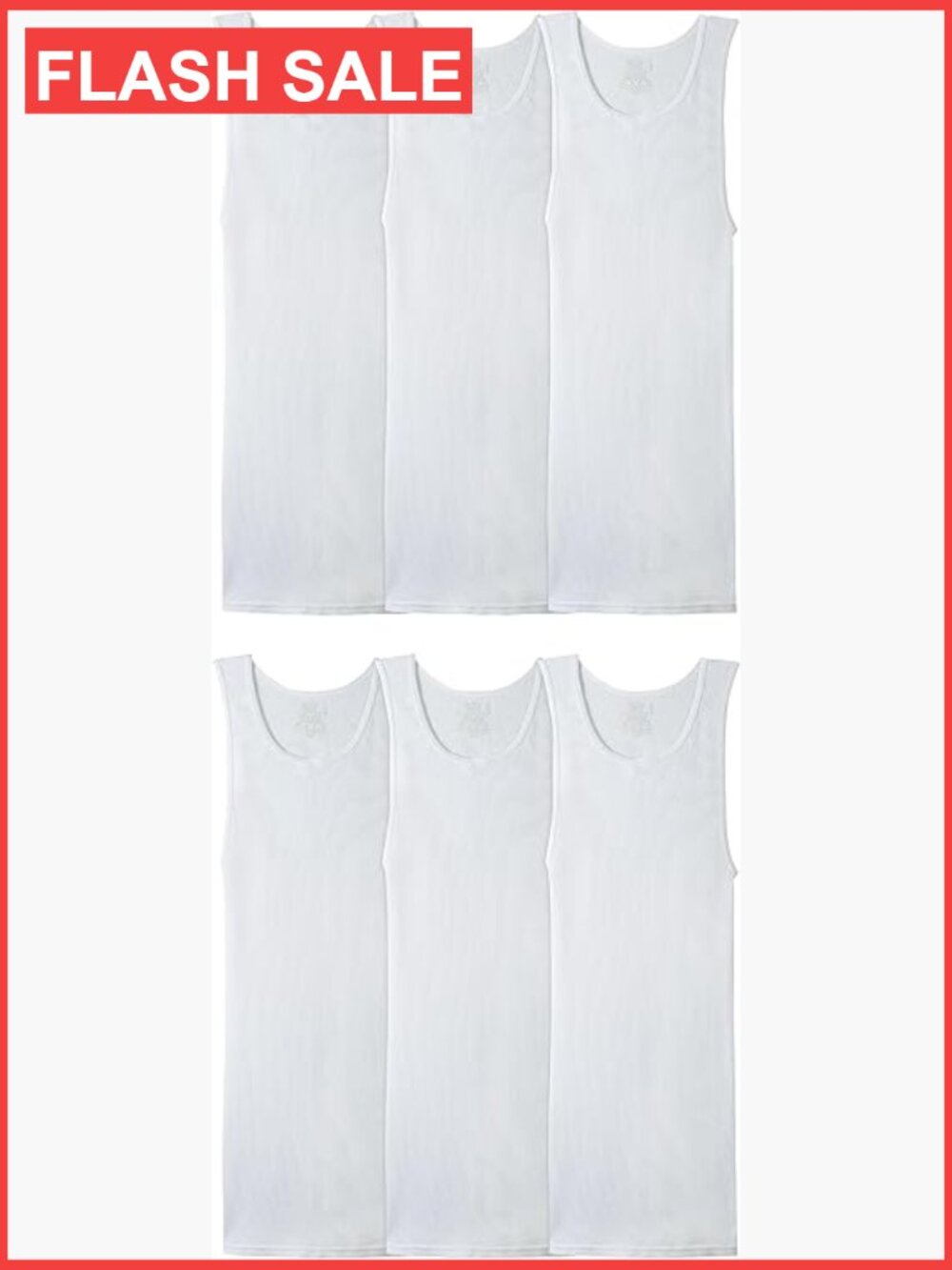 Men's Sleeveless Tank A-Shirt Cotton Ribbed Tag Free Moisture Wicking Undershirt